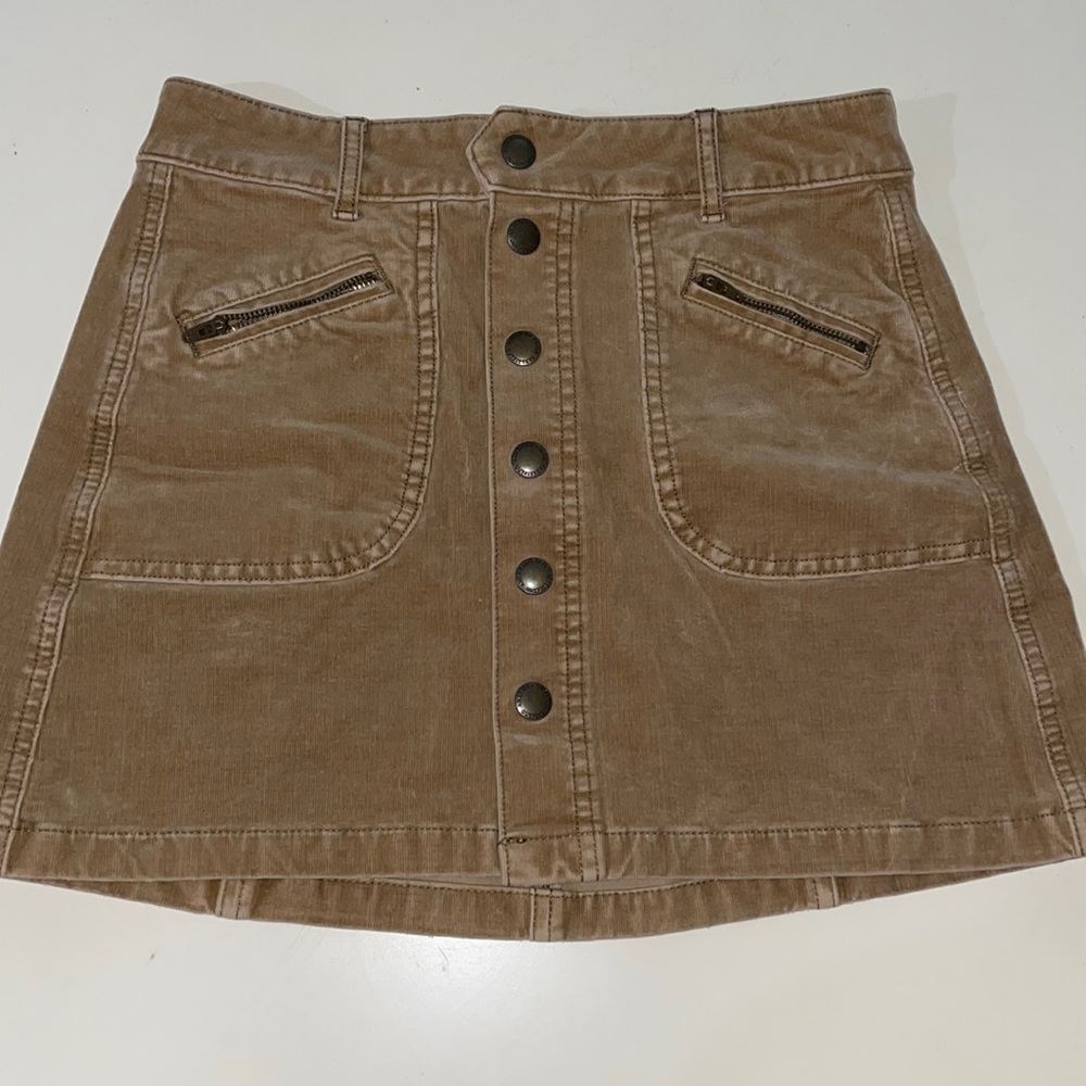 Tan Corduroy American Eagle Skirt - Size 4